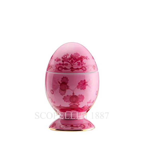 ginori 1735 small covered egg oriente italiano porpora