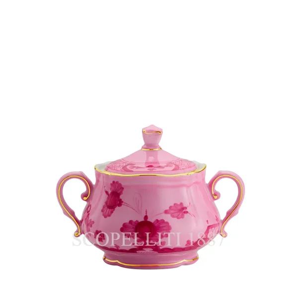 ginori 1735 sugar bowl with lid oriente italiano porpora