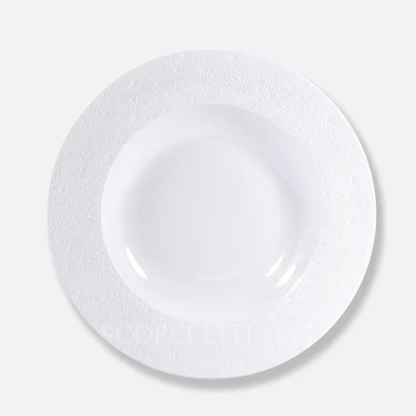bernardaud ecume white rimmed soup plate