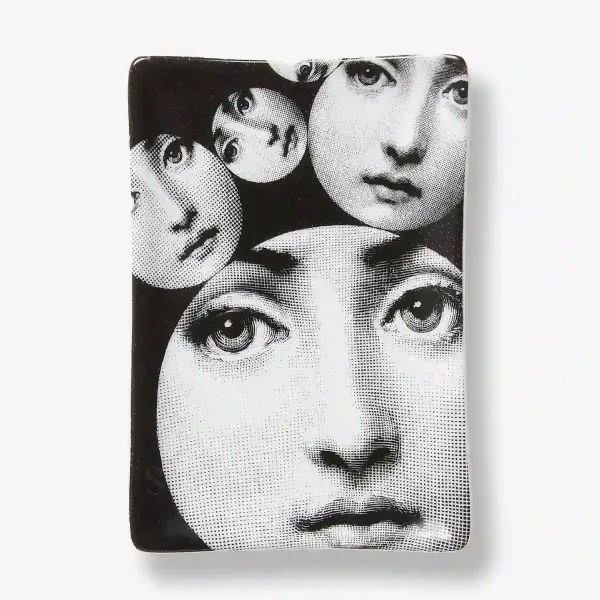fornasetti n.242 rectangular ashtray tema e variazioni