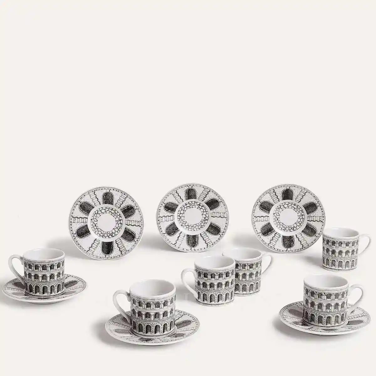 fornasetti coffee cup and saucer architettura set