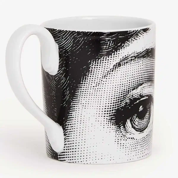 fornasetti mug occhi black and white