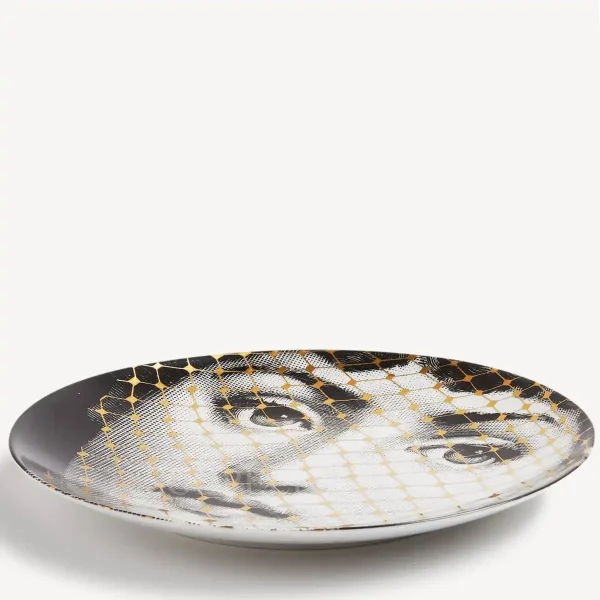 fornasetti plate tema e variazioni n.78 gold