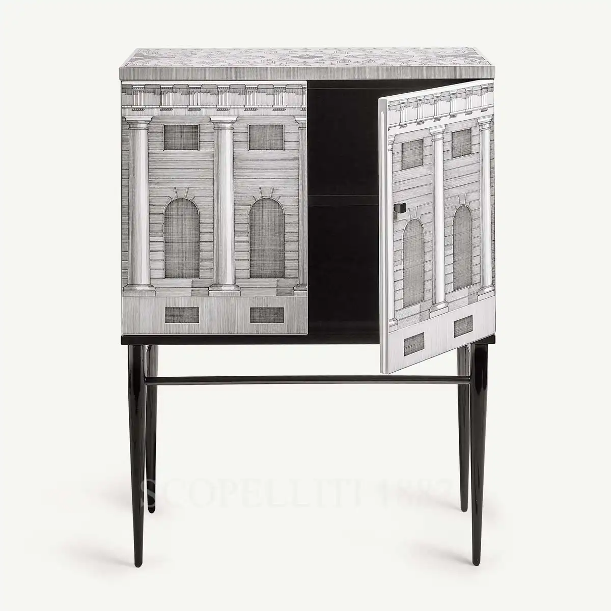 fornasetti raised small sideboard architettura front