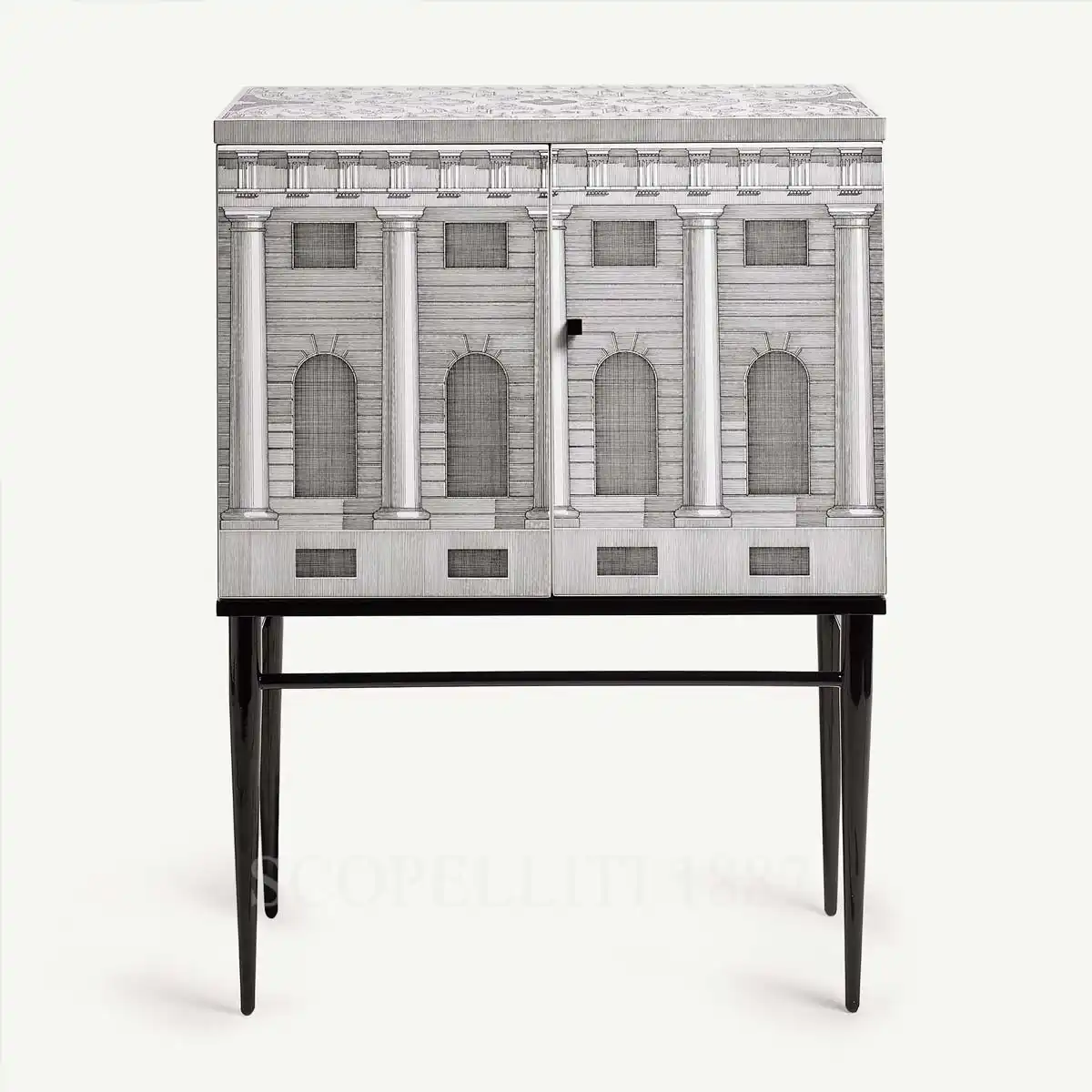 fornasetti raised small sideboard architettura front
