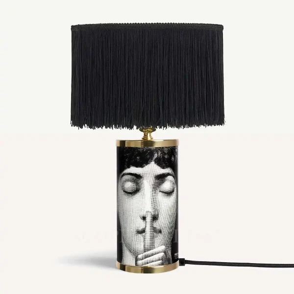fornasetti small table lamp silenzio with lampshade