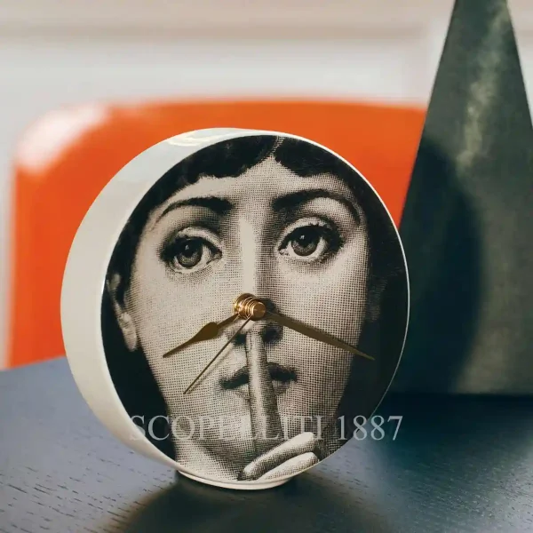 fornasetti table clock silenzio