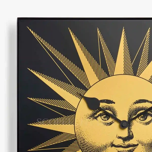 fornasetti wall clock grande sole gold