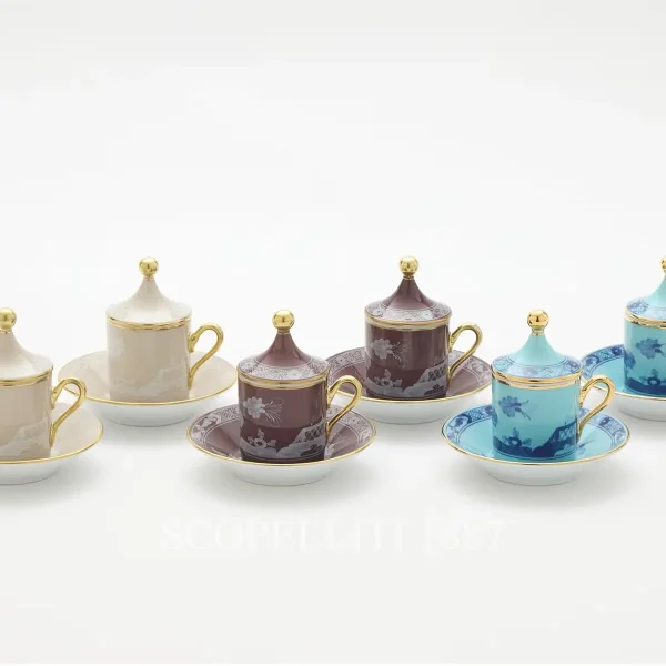 ginori 1735 oriente italiano coffee sets for two