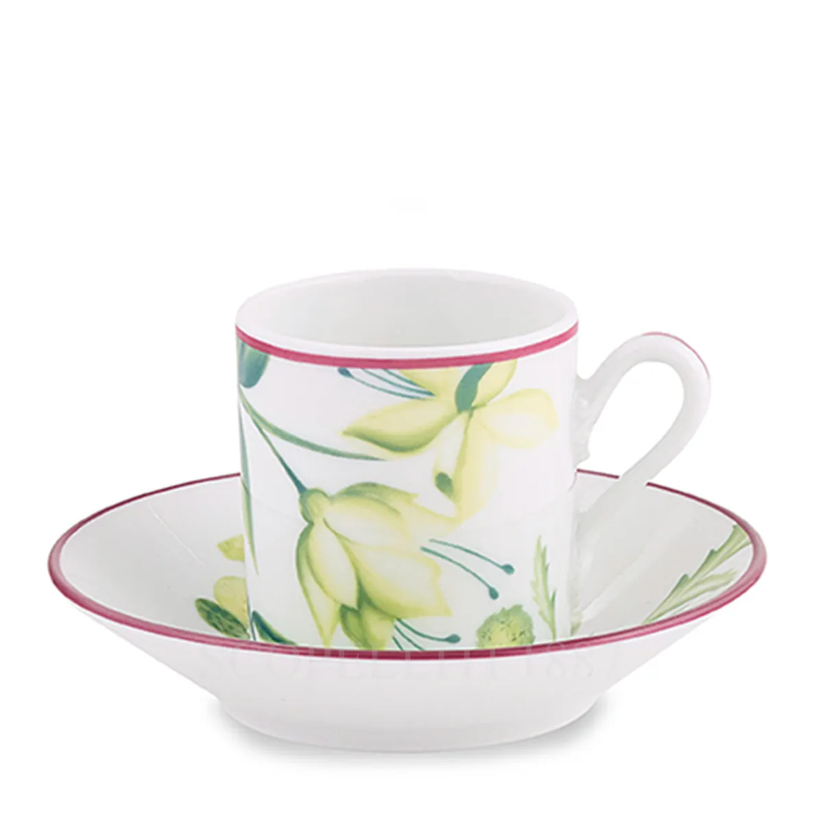 ginori 1735 florenza green coffee cup and saucer in porcelain