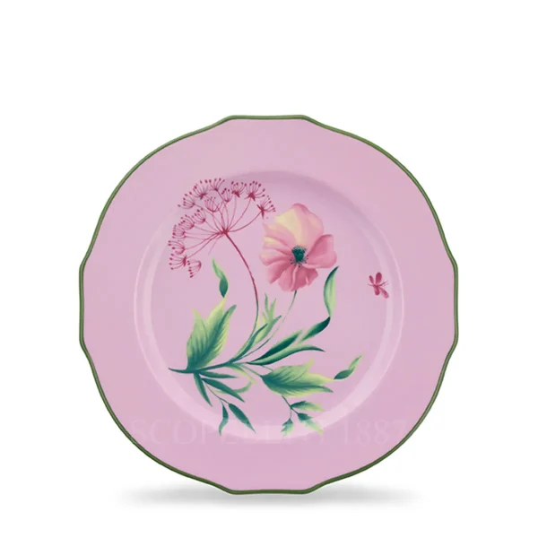 ginori 1735 florenza mauve pink floral dessert plate