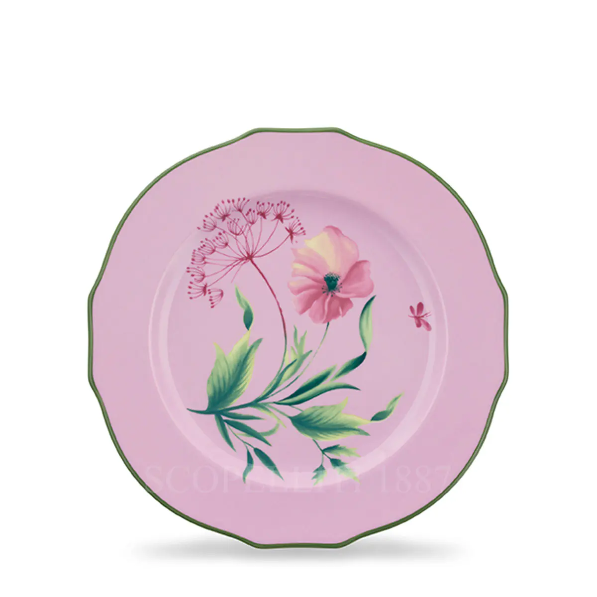 ginori 1735 florenza mauve pink floral dessert plate