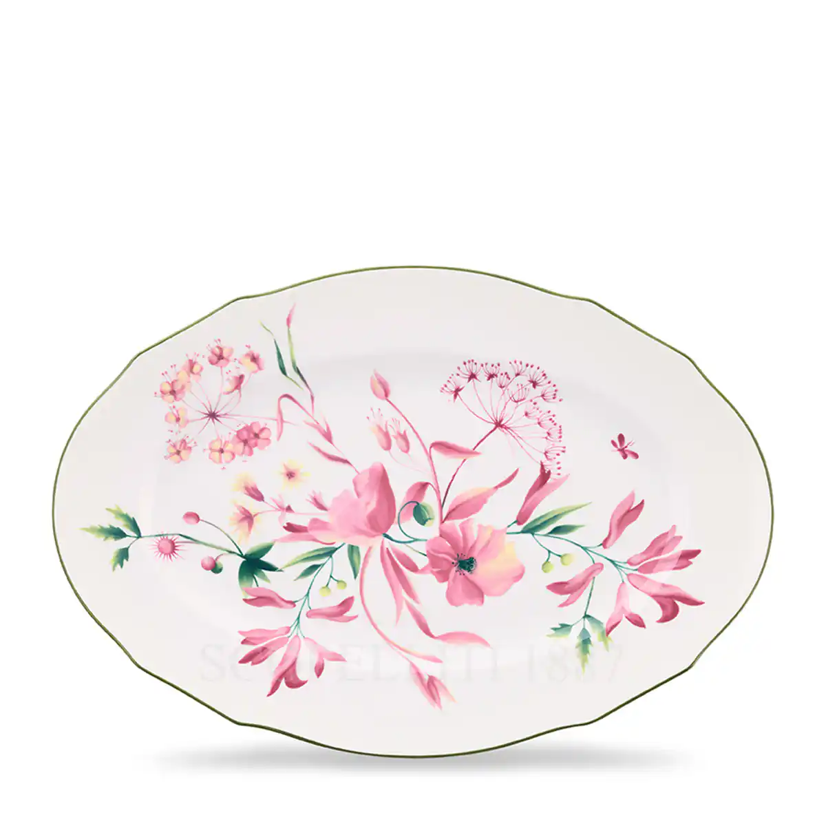 ginori 1735 florenza mauve pink oval platter