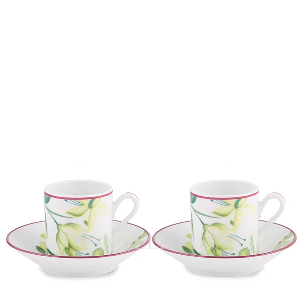 ginori 1735 florenza acanto green coffee cups set