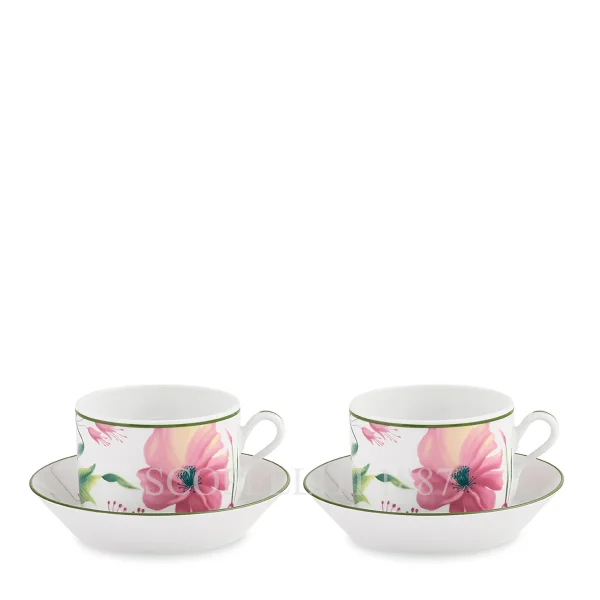 ginori 1735 florenza tea cups and saucers set for 2