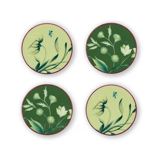 ginori 1735 florenza acanto green coasters set of 4