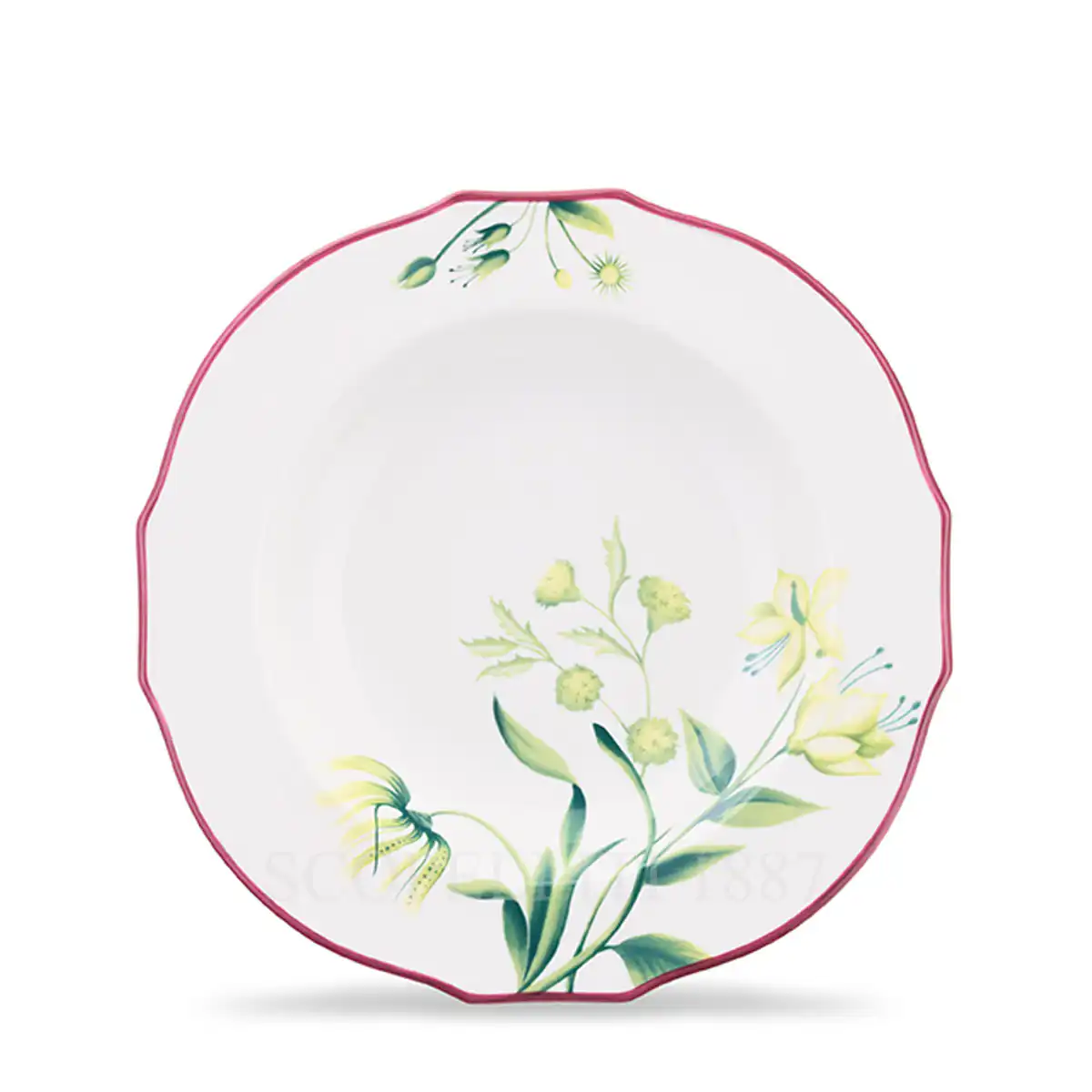 ginori 1735 florenza acanto green soup plate