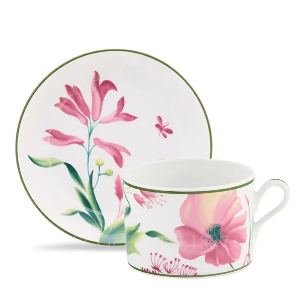 ginori 1735 florenza mauve pink tea cup and saucer