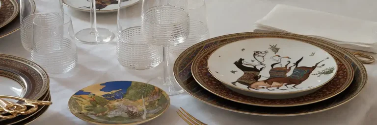 hermes cheval d'orient formal table setting
