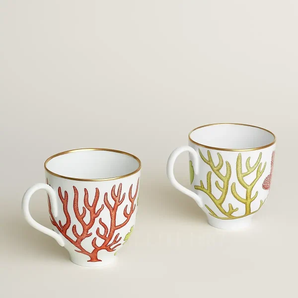 hermès natures marines set of 2 mugs
