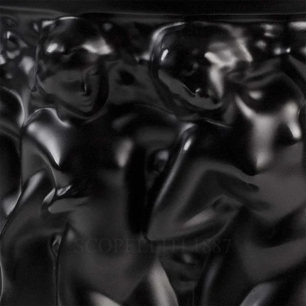 lalique bacchantes vase black crystal detail