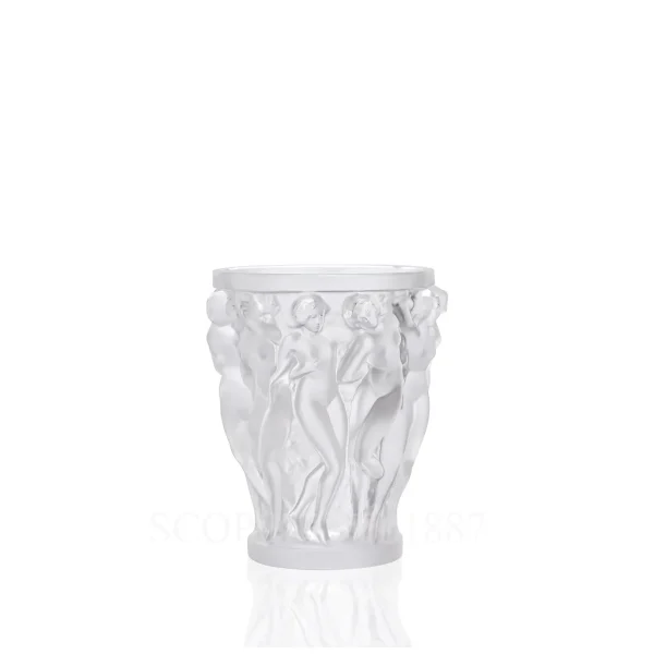lalique bacchantes vase clear small