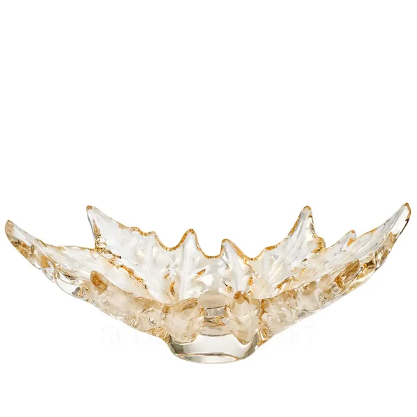 lalique champs-elysees bowl gold luster large