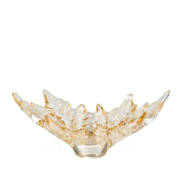 lalique champs-elysees bowl gold luster medium