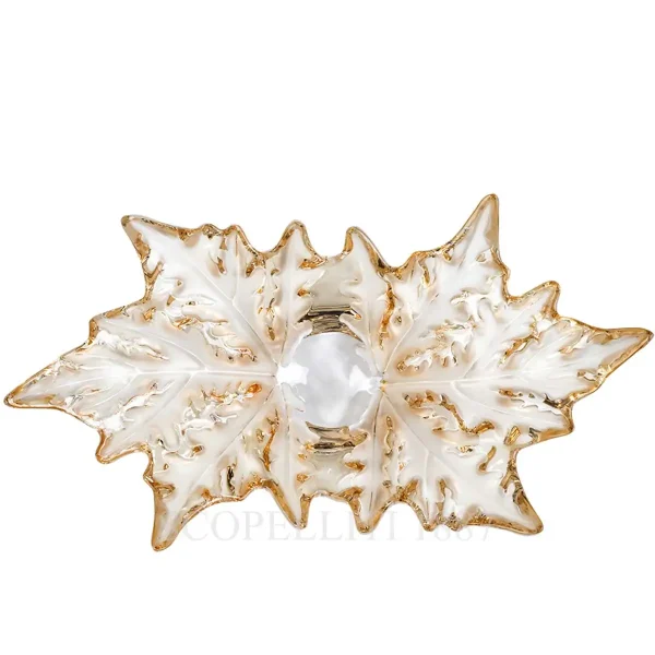 lalique champs elysees grand bowl gold luster