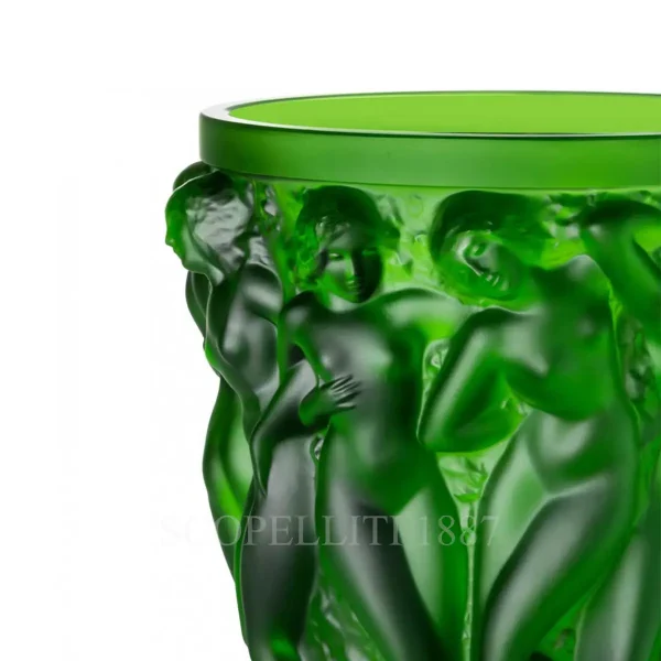 lalique crystal vase bacchantes amazon green