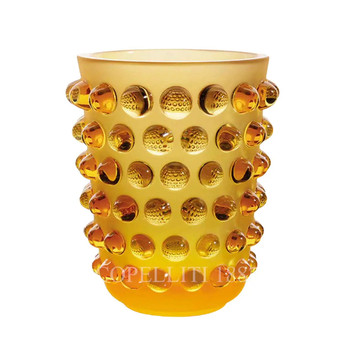 lalique mossi vase amber