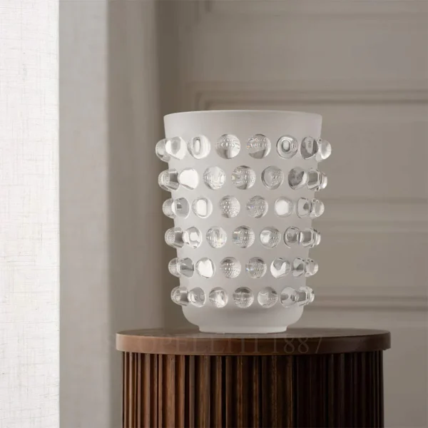 lalique mossi vase clear large in clear crystal