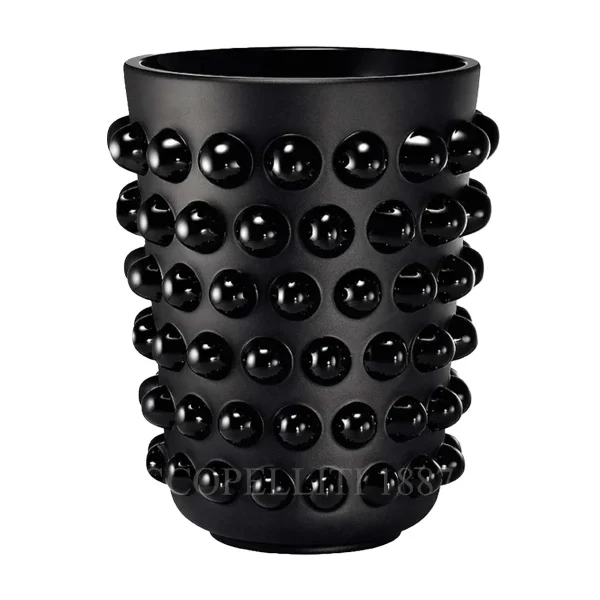 lalique mossi vase black xxl