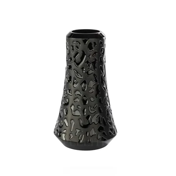 lalique panthere black vase