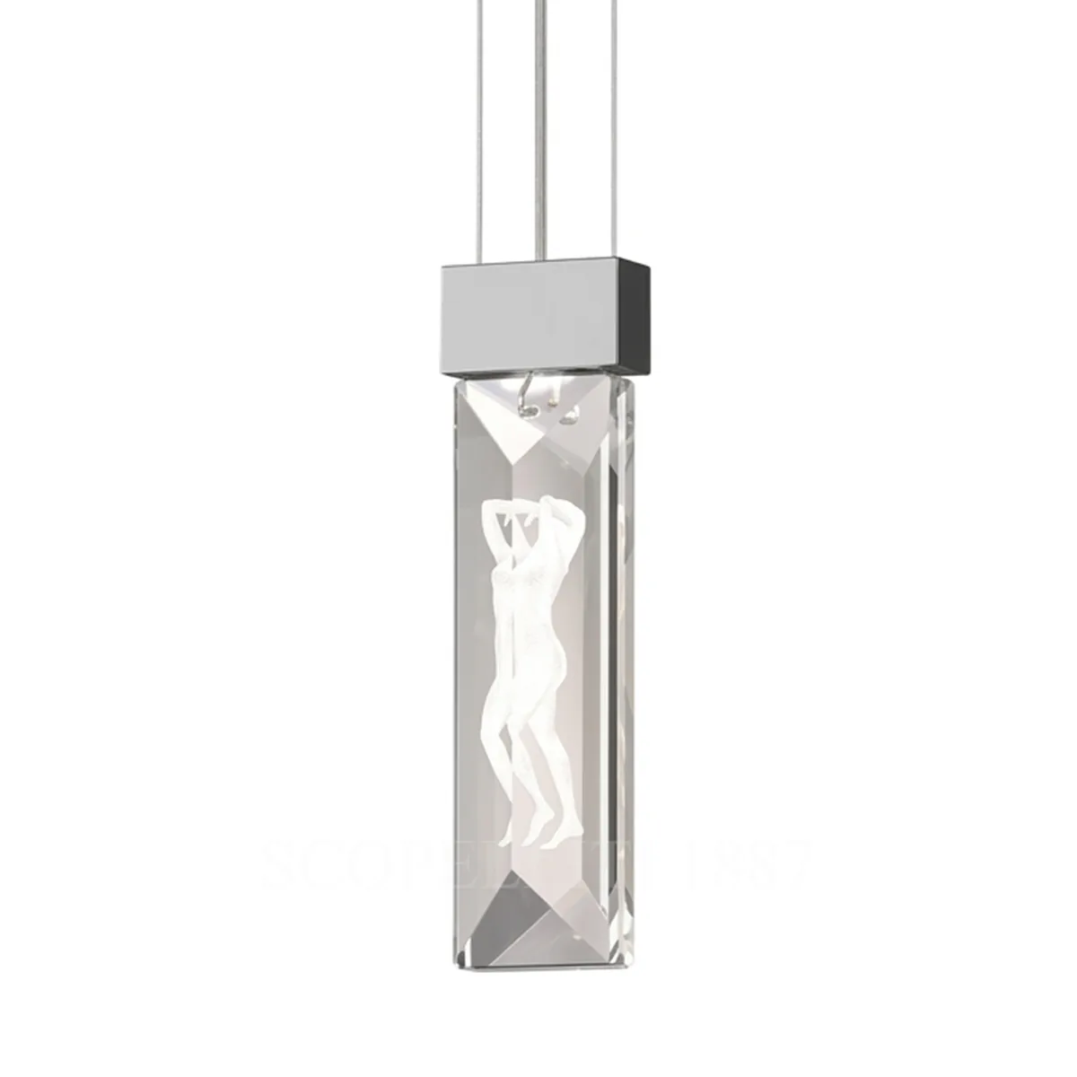 lalique serene ceiling lamp figurines double prisms