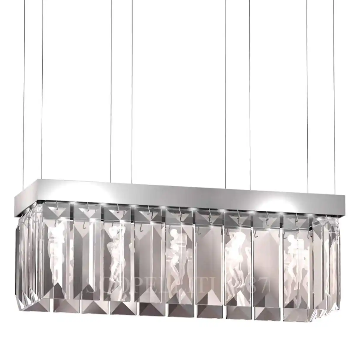 lalique serene chandelier rectangular 26 prisms