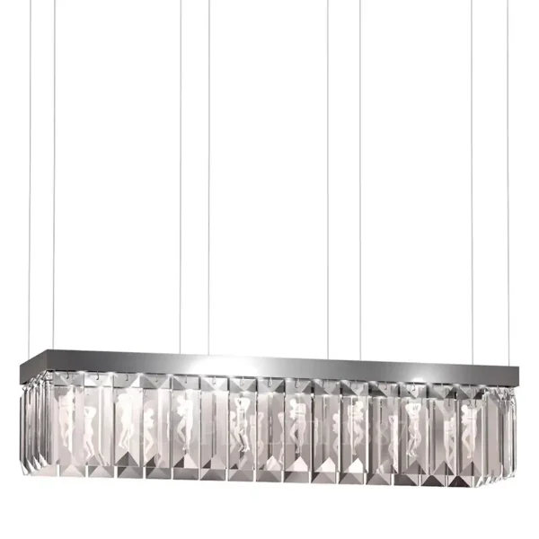 lalique serene chandelier rectangular 40 prisms
