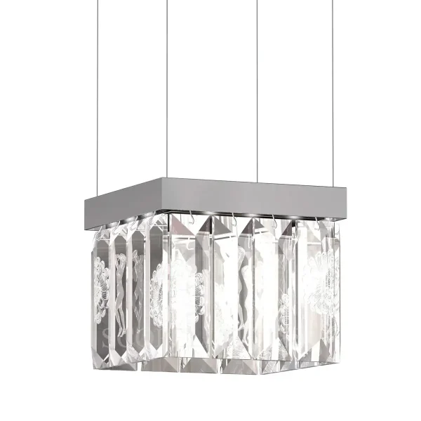 lalique serene chandelier dahlia square 16 prisms