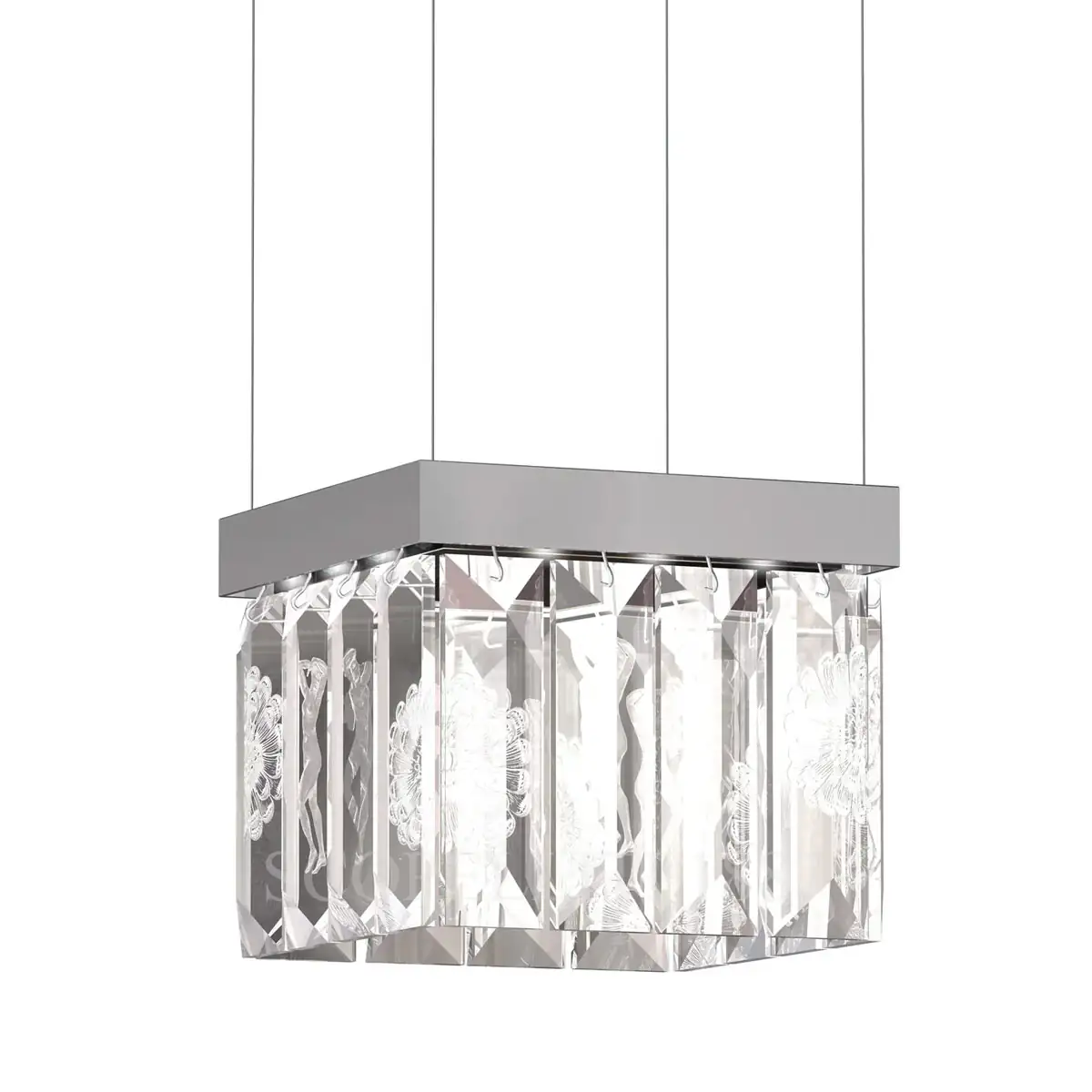 lalique serene chandelier dahlia square 16 prisms