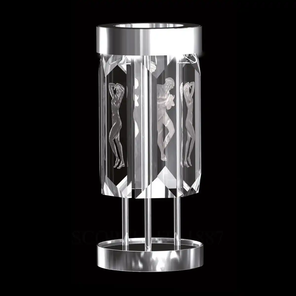 lalique serene figures table lamp 6 prisms