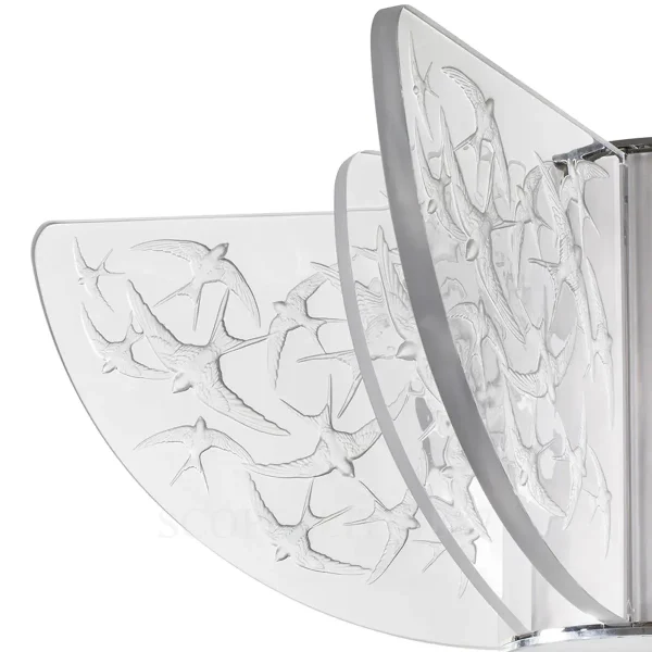 lalique swallows chandelier details