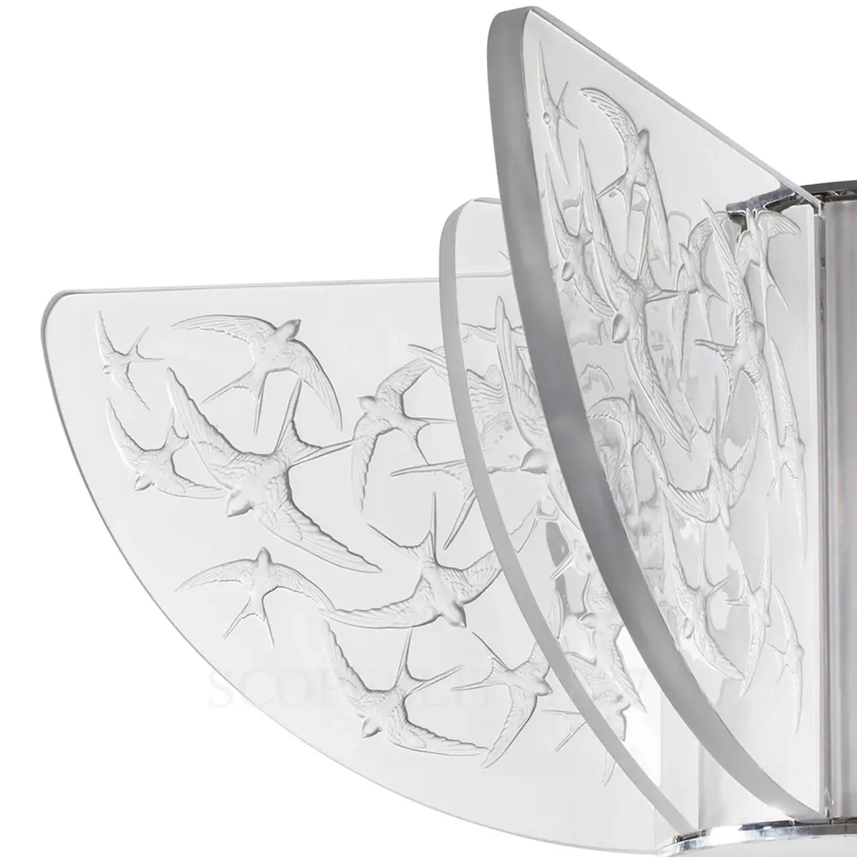 lalique swallows chandelier details