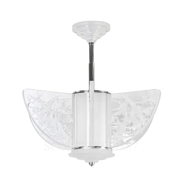 lalique swallows chandelier small size in clear crystal