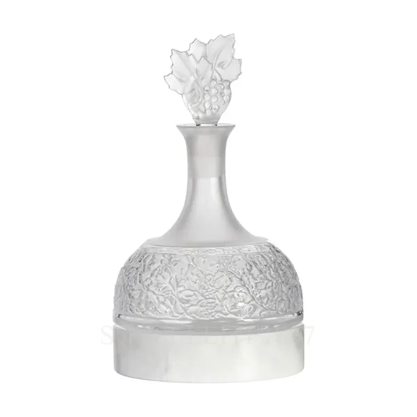lalique wine refresher base in white marble handcrafted in france for the versailles decanter
