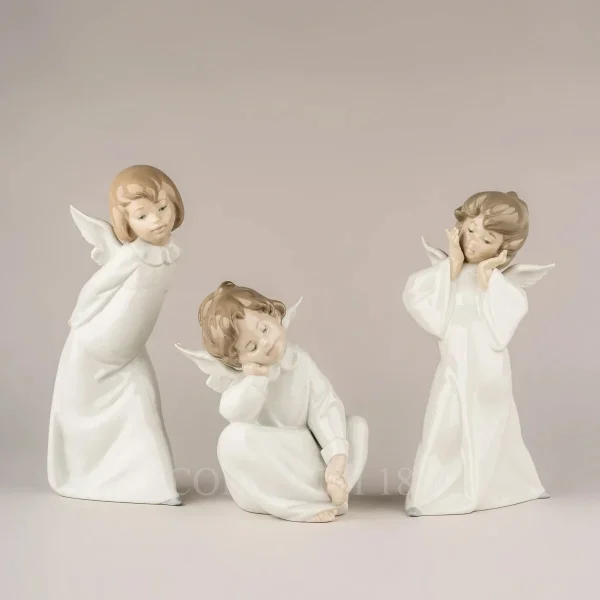 lladro angel figurines porcelain