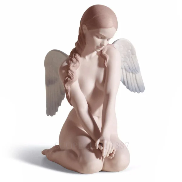 lladro beautiful angel porcelain figurine