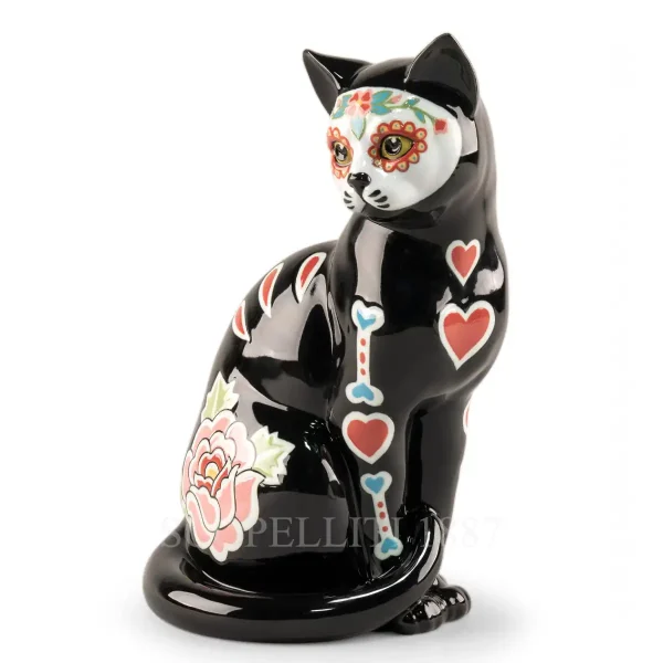 lladro beautiful catrina cat figurine