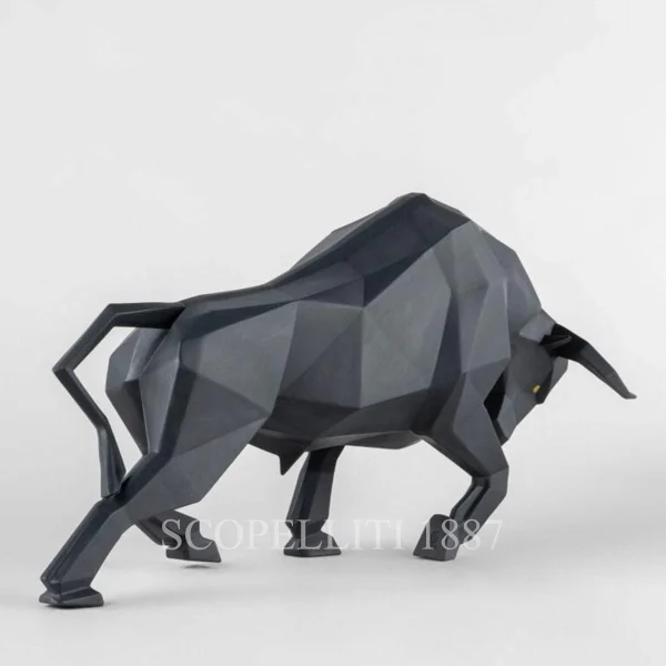 lladro bull porcelain sculpture