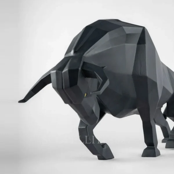 lladro bull sculpture porcelain