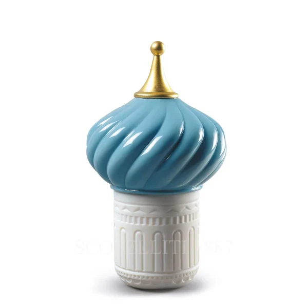 lladro candle turquoise spire 1001 lights